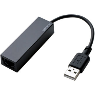 EDC-FUA2-B<BR>有線LANアダプタ/USB2.0/Type-A/ブラック<BR>エレコム㈱