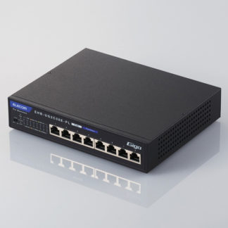 EHB-UG2C08E-PL<BR>法人用ノン・インテリジェントスイッチングハブ/Gigabit対応/PoE/8ポート/ACアダプタモデル/小型筐体/3年保証<BR>エレコム㈱
