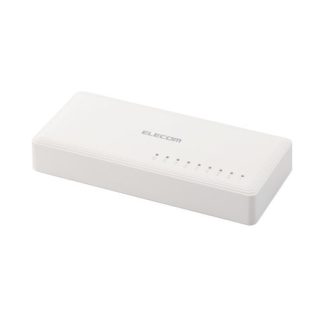 EHC-G08PA3-W<BR>Giga対応スイッチングハブ/8ポート/プラスチック筺体/電源外付けモデル/ホワイト<BR>エレコム㈱