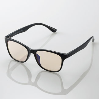 G-BUB-W02BKブルーライトカット眼鏡/ブラウンレンズ/ウェリントンフレーム/ブラックエレコム㈱
