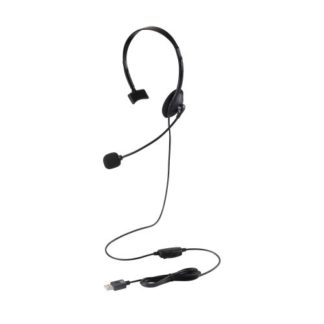 HS-HP01MUBK<BR>有線ヘッドセット/片耳オーバーヘッド/小型/USB-A/1.8m/ブラック<BR>エレコム㈱