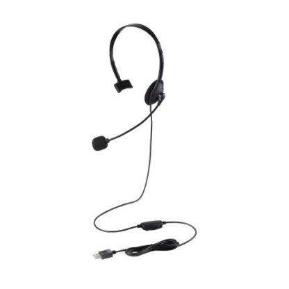 HS-HP01MUBK有線ヘッドセット/片耳オーバーヘッド/小型/USB-A/1.8m/ブラックエレコム㈱