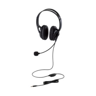 HS-HP02STBK<BR>有線ヘッドセット/両耳オーバーヘッド/大型/4極/1.8m/ブラック<BR>エレコム㈱