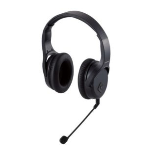HS-HPW01BK<BR>無線ヘッドセット/2.4GHzワイヤレス/オーバーヘッド型/マイクアーム付き/USB-Aアダプタ付/両耳/ブラック<BR>エレコム㈱
