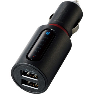 LAT-FMBT04BKFMトランスミッター/Bluetooth/USB2ポート付/3.4A/おまかせ充電/4チャンネル/ブラックエレコム㈱