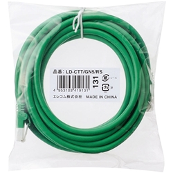 LD-CTT/GN5/RS<BR>EU RoHS指令準拠 ツメ折れ防止LANケーブル(Cat5E)/5.0m/簡易パッケージ仕様/グリーン<BR>エレコム㈱