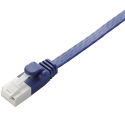 LD-GFAT/BM50<BR>LANケーブル/CAT6A準拠/爪折れ防止/フラット/5m/メタリックブルー<BR>エレコム㈱