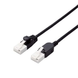 LD-GPATSW/BK30<BR>LANケーブル/CAT6A/爪折れ防止/スイング式コネクタ/3.0m/ブラック<BR>エレコム㈱