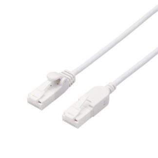 LD-GPATSW/WH10LANケーブル/CAT6A/爪折れ防止/スイング式コネクタ/1.0m/ホワイトエレコム㈱