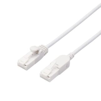 LD-GPATSW/WH100<BR>LANケーブル/CAT6A/爪折れ防止/スイング式コネクタ/10.0m/ホワイト<BR>エレコム㈱