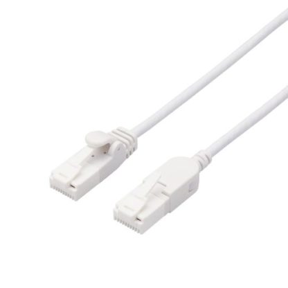 LD-GPATSW/WH100LANケーブル/CAT6A/爪折れ防止/スイング式コネクタ/10.0m/ホワイトエレコム㈱