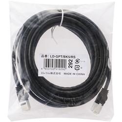 LD-GPT/BK5/RS<BR>RoHS指令準拠LANケーブル/CAT6/爪折れ防止/5m/ブラック/簡易パッケージ仕様<BR>エレコム㈱