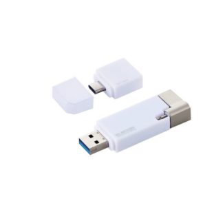 MF-LGU3B256GWHLightningコネクタ搭載USBメモリ/USB3.2(Gen1)/USB3.0対応/256GB/Type-C変換アダプタ付/ホワイトエレコム㈱
