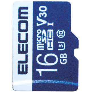 MF-MS016GU13V3R<BR>microSDHCカード/データ復旧サービス付/ビデオスピードクラス対応/UHS-I U3 80MB/s 16GB<BR>エレコム㈱