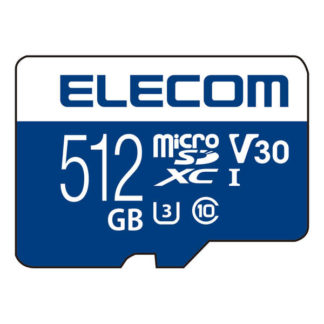 MF-MS512GU13V3RmicroSDXCカード/データ復旧サービス付/ビデオスピードクラス対応/UHS-I U3・80MB/s・512GBエレコム㈱