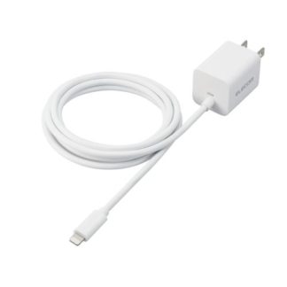 MPA-ACLP05WH<BR>LightningAC充電器/USB Power Delivery対応/20W/Lightningケーブル一体型/スイングプラグ/1.5m/ホワイト<BR>エレコム㈱
