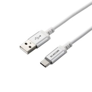 MPA-ACT12WH<BR>USB-A to USB Type-Cケーブル/LEDライト付き/タッチセンサー/1.2m/ホワイト<BR>エレコム㈱
