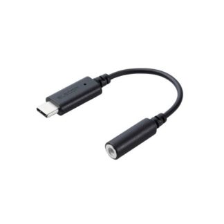 MPA-C35DBK<BR>音声変換ケーブル/USB Type-C to 3.5mmステレオミニ端子/DAC搭載/ブラック<BR>エレコム㈱