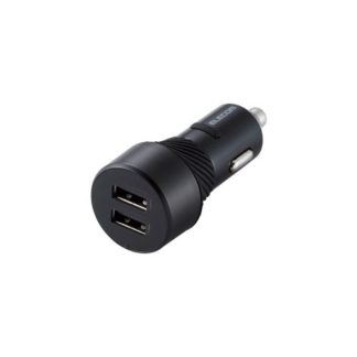 MPA-CCU14BK<BR>シガーチャージャー/抜け防止/24W/USB-A×2/ブラック<BR>エレコム㈱