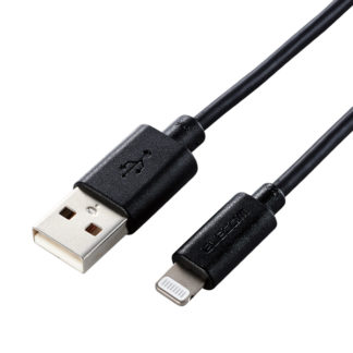 MPA-UAL10BK<BR>Lightningケーブル/スタンダード/1.0m/ブラック<BR>エレコム㈱