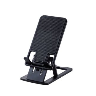 P-DSCHCMPBK<BR>スマートフォン用スタンド/コンパクト/薄型/軽量/高さ調節可能/ブラック<BR>エレコム㈱