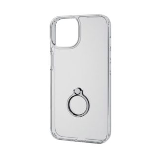 PM-A22AHVCKRSV<BR>iPhone 14/iPhone 13用ハイブリッドケース/リング付き/シルバー<BR>エレコム㈱