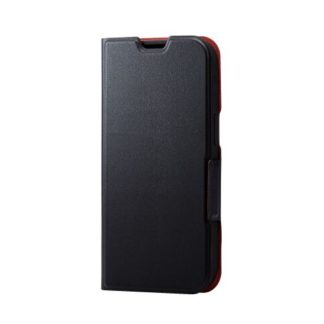 PM-A22APLFUBK<BR>iPhone 14/iPhone 13用レザーケース/手帳型/UltraSlim/薄型/磁石付き/ブラック<BR>エレコム㈱