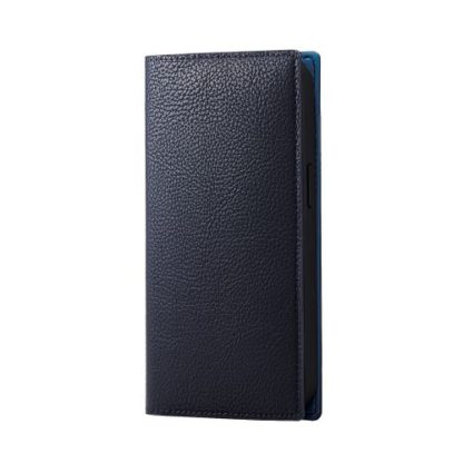 PM-A22APLFYILNViPhone 14/iPhone 13用レザーケース/手帳型/RICERCA(Coronet)/ロイヤルネイビーエレコム㈱