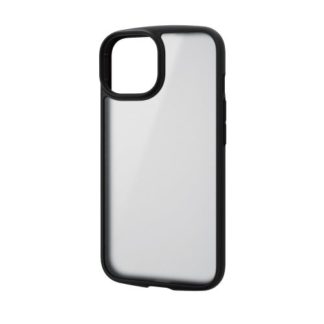 PM-A22ATSLFCGMB<BR>iPhone 14/iPhone 13用ハイブリッドケース/TOUGH SLIM LITE/フレームカラー/背面クリア/背面ガラス/シルキークリア/ブラック<BR>エレコム㈱