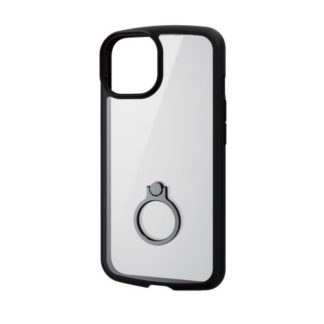PM-A22ATSLFCRBK<BR>iPhone 14/iPhone 13用ハイブリッドケース/TOUGH SLIM LITE/フレームカラー/背面クリア/リング付き/ブラック<BR>エレコム㈱