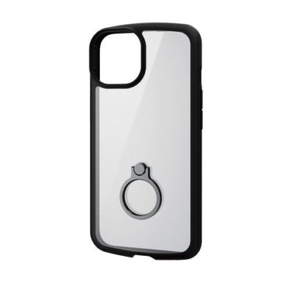 PM-A22ATSLFCRBKiPhone 14/iPhone 13用ハイブリッドケース/TOUGH SLIM LITE/フレームカラー/背面クリア/リング付き/ブラックエレコム㈱
