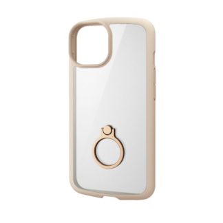 PM-A22ATSLFCRIV<BR>iPhone 14/iPhone 13用ハイブリッドケース/TOUGH SLIM LITE/フレームカラー/背面クリア/リング付き/アイボリー<BR>エレコム㈱