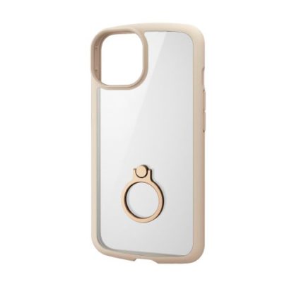 PM-A22ATSLFCRIViPhone 14/iPhone 13用ハイブリッドケース/TOUGH SLIM LITE/フレームカラー/背面クリア/リング付き/アイボリーエレコム㈱
