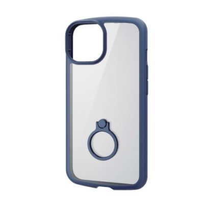 PM-A22ATSLFCRNViPhone 14/iPhone 13用ハイブリッドケース/TOUGH SLIM LITE/フレームカラー/背面クリア/リング付き/ネイビーエレコム㈱