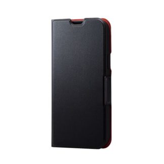 PM-A22BPLFUBK<BR>iPhone 14 Plus用レザーケース/手帳型/UltraSlim/薄型/磁石付き/ブラック<BR>エレコム㈱
