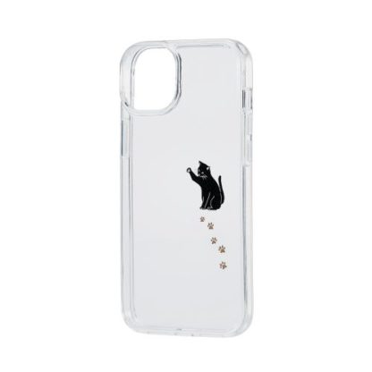 PM-A22BTSGCATiPhone 14 Plus用ハイブリッドケース/Appleテクスチャ/黒ネコエレコム㈱