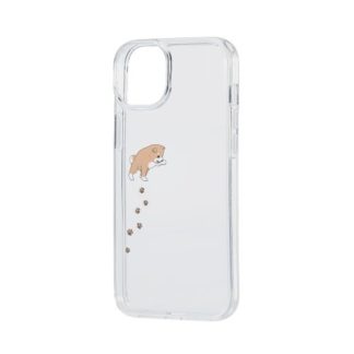 PM-A22BTSGDOG<BR>iPhone 14 Plus用ハイブリッドケース/Appleテクスチャ/シバイヌ<BR>エレコム㈱