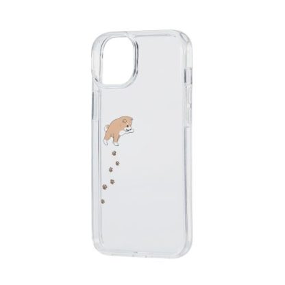 PM-A22BTSGDOGiPhone 14 Plus用ハイブリッドケース/Appleテクスチャ/シバイヌエレコム㈱