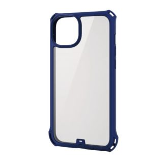 PM-A22BZEROFCNV<BR>iPhone 14 Plus用ハイブリッドケース/ZEROSHOCK/フレームカラー/背面クリア/ネイビー<BR>エレコム㈱