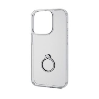 PM-A22CHVCKRSV<BR>iPhone 14 Pro用ハイブリッドケース/リング付き/シルバー<BR>エレコム㈱