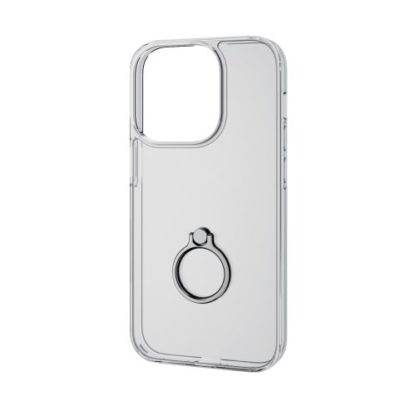 PM-A22CHVCKRSViPhone 14 Pro用ハイブリッドケース/リング付き/シルバーエレコム㈱