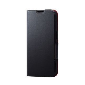 PM-A22CPLFUBK<BR>iPhone 14 Pro用レザーケース/手帳型/UltraSlim/薄型/磁石付き/ブラック<BR>エレコム㈱