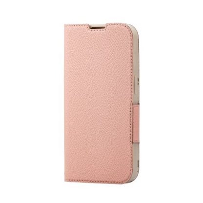 PM-A22CPLFUJPNLiPhone 14 Pro用レザーケース/手帳型/UltraSlim/Flowers/薄型/磁石付き/ライトピンクエレコム㈱