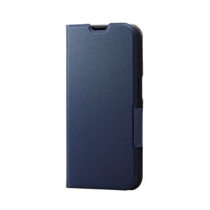 PM-A22CPLFUNViPhone 14 Pro用レザーケース/手帳型/UltraSlim/薄型/磁石付き/ネイビーエレコム㈱