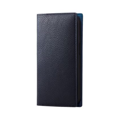 PM-A22CPLFYILNViPhone 14 Pro用レザーケース/手帳型/RICERCA(Coronet)/ロイヤルネイビーエレコム㈱