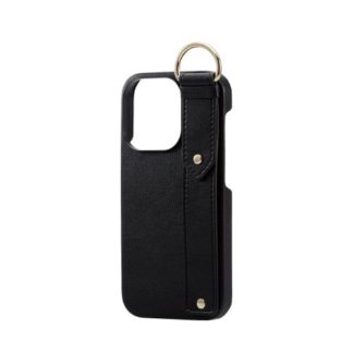 PM-A22CPLOILBK<BR>iPhone 14 Pro用レザーケース/オープン/RICERCA(Coronet)/ネロ<BR>エレコム㈱