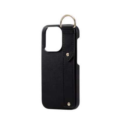 PM-A22CPLOILBKiPhone 14 Pro用レザーケース/オープン/RICERCA(Coronet)/ネロエレコム㈱