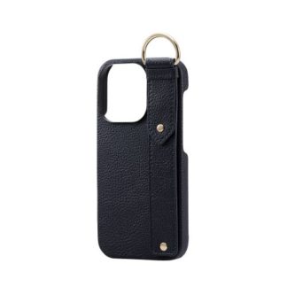 PM-A22CPLOILNV<BR>iPhone 14 Pro用レザーケース/オープン/RICERCA(Coronet)/ロイヤルネイビー<BR>エレコム㈱