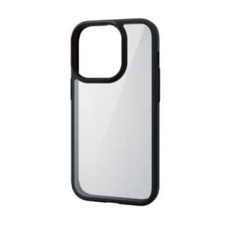 PM-A22CTS3BK<BR>iPhone 14 Pro用ハイブリッドケース/背面クリア/TOUGH SLIM/360度保護/ガラスフィルム付き/ブラック<BR>エレコム㈱