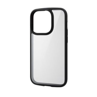 PM-A22CTSLFCGBK<BR>iPhone 14 Pro用ハイブリッドケース/TOUGH SLIM LITE/フレームカラー/背面クリア/背面ガラス/ブラック<BR>エレコム㈱